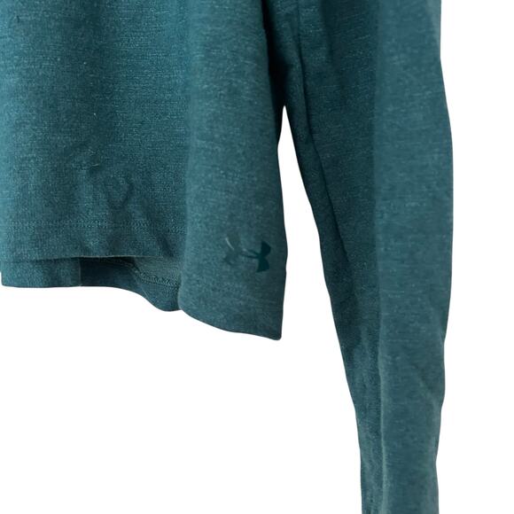 Under Armour Green Cowl Neck Cropped Hoodie Sz L - Picture 2 of 5